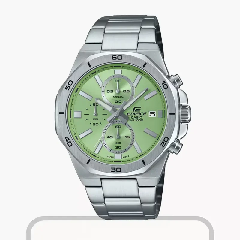 Casio Edifice Chronograph Green Dial Men's Watch- EFV-640D-3AV